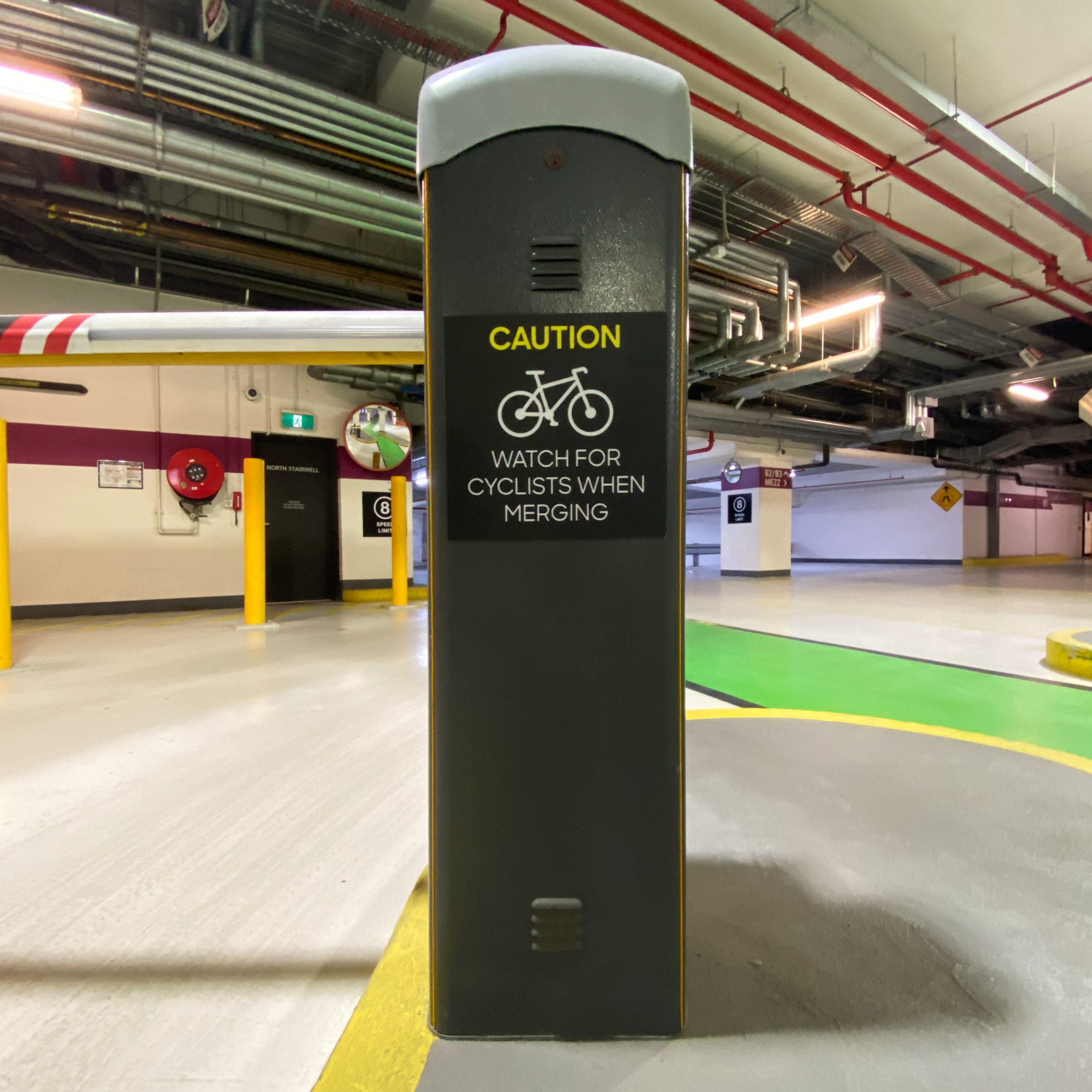 Signage installed in the carpark of CBW